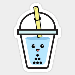 Blue Bubble Tea Boba Sticker